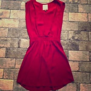 100% Silk Red Dress